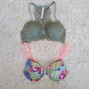 VS dream angels bra & Pink lace racer back bra